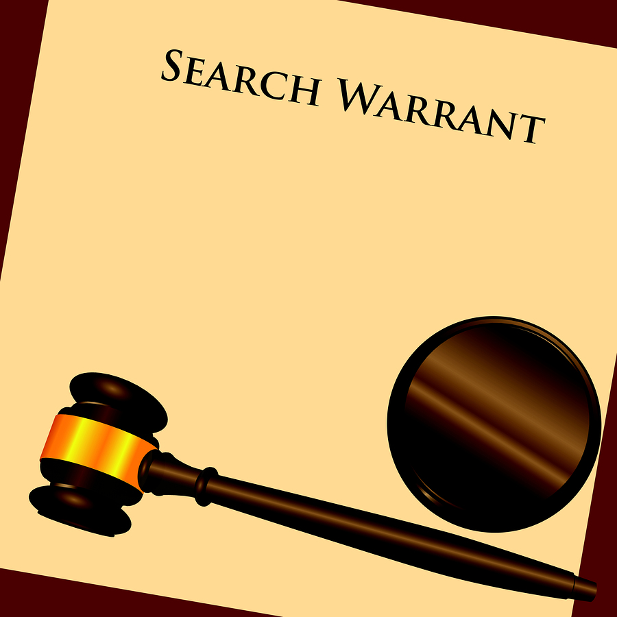 criminal search warrant illustration