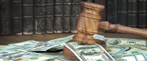 judgment concept from gavel and money